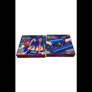 Electronic Neon Air Hockey & Basketball Home Arcade Games